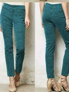 Cartonnier Teal Slim Ankle Pants